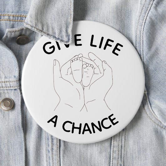 Give Life a Chance Button – Pro-Life Awareness Pin 缶バッジ (インサイチュ)