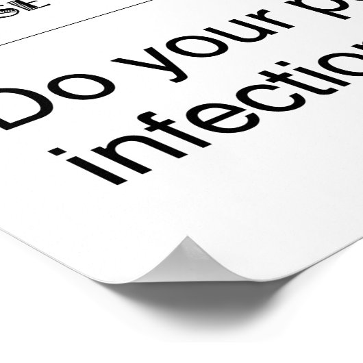 Give Me Five handwashing poster ポスター (角)