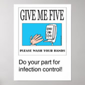 Give Me Five handwashing poster ポスター (正面)