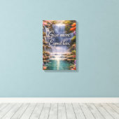 Give More. Expect Less Inspirational Christian キャンバスプリント (インサイチュ (ウッドフロア))