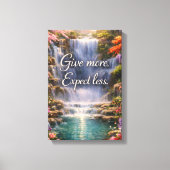 Give More. Expect Less Inspirational Christian キャンバスプリント (正面)