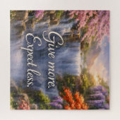 Give More. Expect Less Inspirational Christian ジグソーパズル (横)