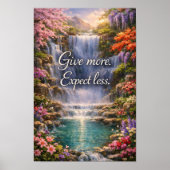 Give More. Expect Less Inspirational Christian ポスター (正面)