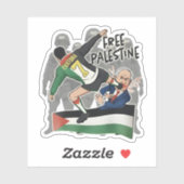 Give Netanyahu The Boot Free Palestine caricature  シール (シート)