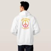'Give Peace a Chance' Adult Pullover Hoodie パーカ (裏面フル)