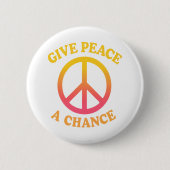 'Give Peace a Chance' Button 缶バッジ (正面)