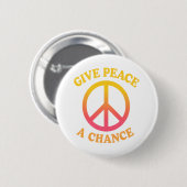 'Give Peace a Chance' Button 缶バッジ (正面&裏面)