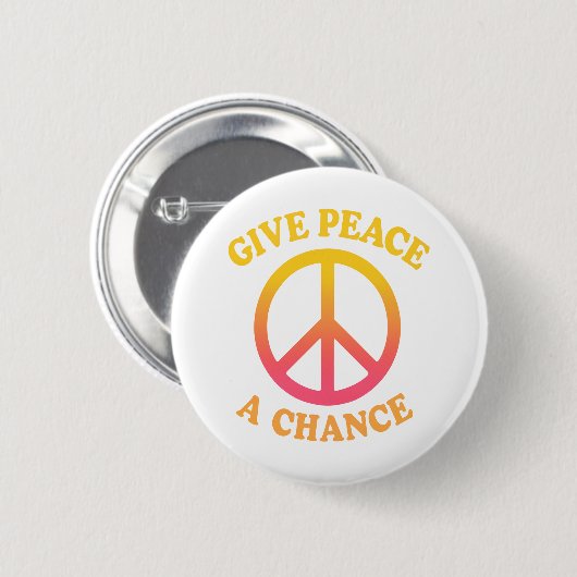 'Give Peace a Chance' Button 缶バッジ (正面&裏面)