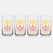 'Give Peace a Chance' Drinkware Set ガラス缶 (裏面)