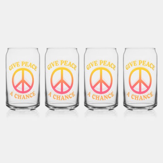 'Give Peace a Chance' Drinkware Set ガラス缶 (裏面)