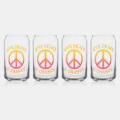 'Give Peace a Chance' Drinkware Set ガラス缶 (正面)