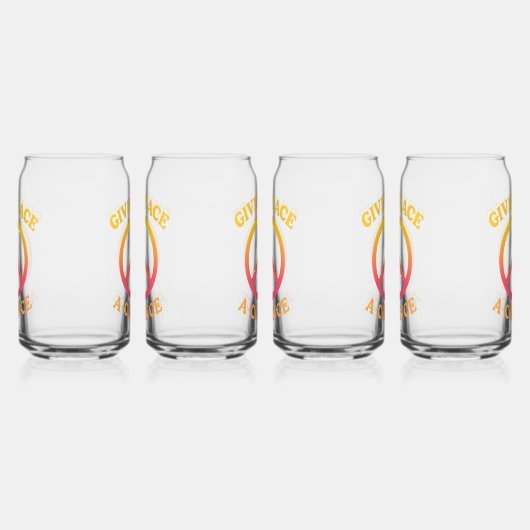 'Give Peace a Chance' Drinkware Set ガラス缶 (左)