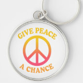 'Give Peace a Chance' Keychain キーホルダー (正面)