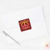 'Give Peace a Chance' Sticker スクエアシール (封筒)