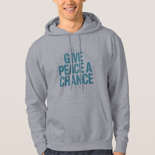 'GIVE PEACE A CHANCE'  T-Shirt パーカ (正面)