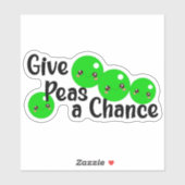 Give Peas a Chance, Vegan Sticker シール (シート)