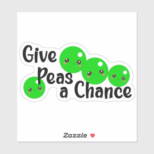 Give Peas a Chance, Vegan Sticker シール (シート)