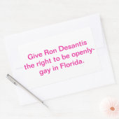 Give Ron Dessantis Gay Right  Hankamer Artjunkhaus 長方形シール (封筒)