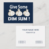 Give Some Dim Sum Restaurant 名刺 (正面/裏面)