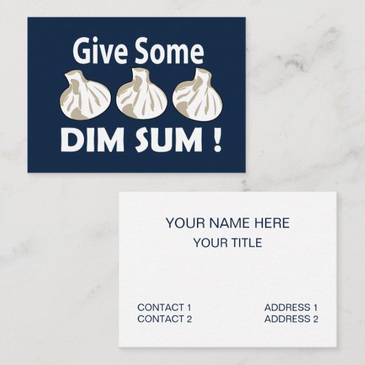 Give Some Dim Sum Restaurant 名刺 (正面/裏面)