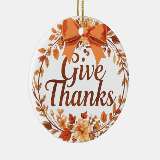 Give Thanks セラミックオーナメント (右)
