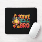 Give Thanks Bro Thanksgiving Toddler Kids Girls Bo マウスパッド (マウス)