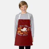 'Give Thanks, Choose Peace' All-Over Print Apron エプロン (着用した状態)