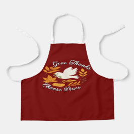 'Give Thanks, Choose Peace' All-Over Print Apron エプロン