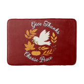 'Give Thanks, Choose Peace' Bath Mat バスマット (正面)