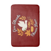 'Give Thanks, Choose Peace' Bath Mat バスマット (正面縦)