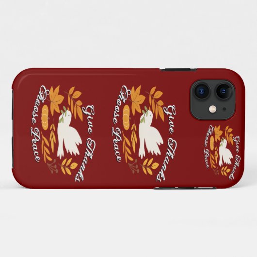 'Give Thanks, Choose Peace' iPhone / iPad case Case-Mate iPhoneケース (裏面(横))
