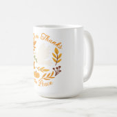 'Give Thanks, Choose Peace' Mug コーヒーマグカップ (正面右)