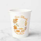 'Give Thanks, Choose Peace' Paper cup 紙コップ (正面)