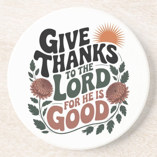 Give Thanks - Christian コースター (正面)