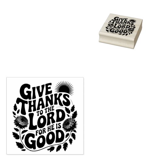 Give Thanks - Christian ラバースタンプ (押印)