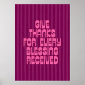Give Thanks for Every Blessing Received ポスター (正面)