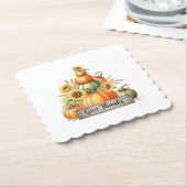 Give Thanks Harvest Gathering ペーパーコースター (アングル)