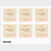 Give Thanks Salted Caramel Candle Label スクエアシール (シート)