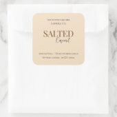 Give Thanks Salted Caramel Candle Label スクエアシール (バッグ)