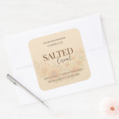 Give Thanks Salted Caramel Candle Label スクエアシール (封筒)