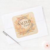 Give Thanks Salted Caramel Candle Label スクエアシール (封筒)