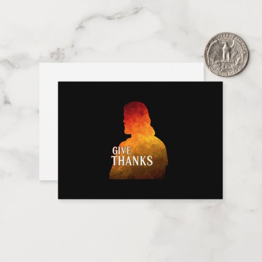 GIVE THANKS THANKSGIVING CARD ノートカード (正面/裏面インサイチュ)