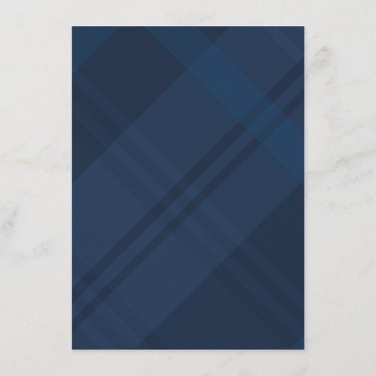 Give thanks Thanksgiving dinner navy plaid メニュー (裏面)