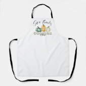 Give Thanks Thanksgiving Pumpkins Cooking Crew エプロン (正面)