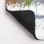 Give Thanks Thanksgiving Trees and Lone Deer マウスパッド (コーナー)