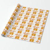 Give Thanks Thanksgiving Wrapping Paper ラッピングペーパー (アンロールド)