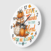 Give Thanks To...  ラージ壁時計 (傾斜)