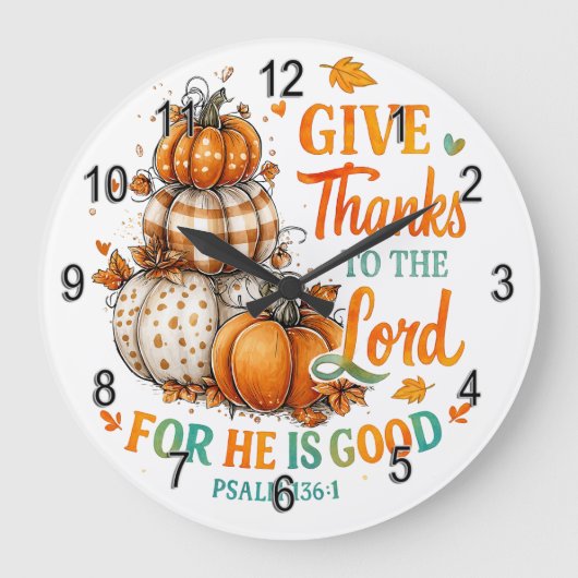 Give Thanks To...  ラージ壁時計 (正面)