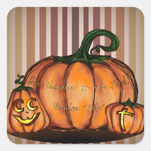 Give Thanks to the Lord スクエアシール (正面)