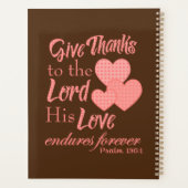 Give Thanks to the Lord Christian プランナー手帳 (裏面)